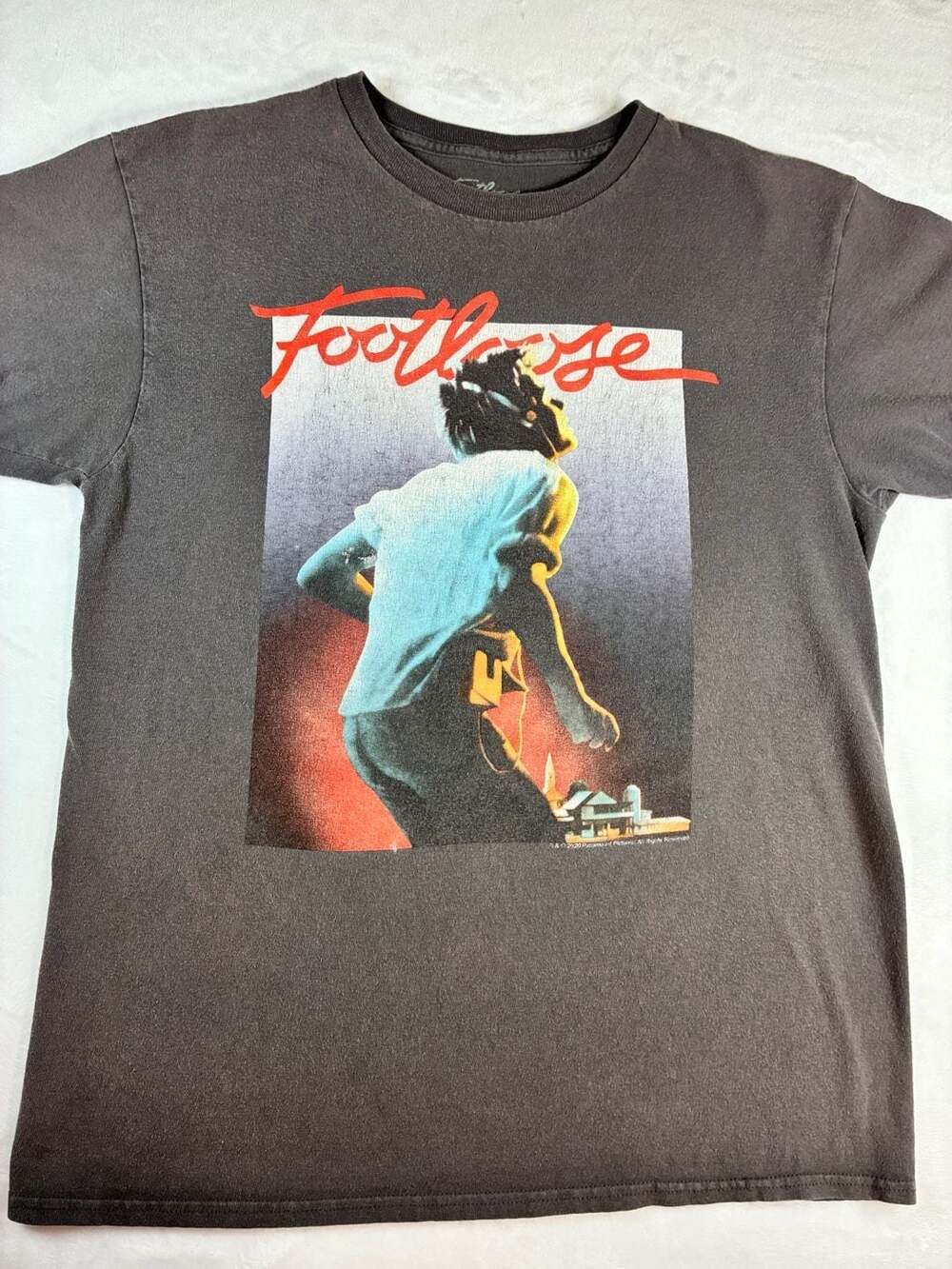 Footloose Graphic T-Shirt Size M Charcoal Kevin Bacon Movie Tee